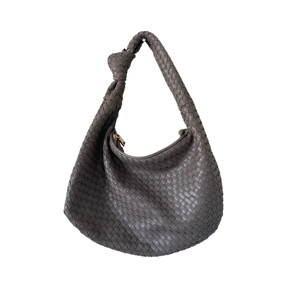 Melie Bianco Woven Hobo Bag in Gray